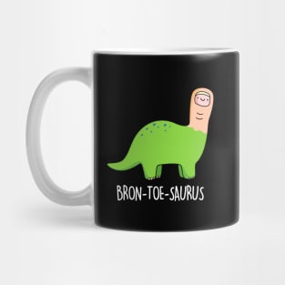 Bron-toe-saurus Cute Brontosaurus Dinosaur Pun Mug